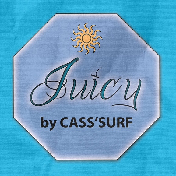 Impression Textile Turquoise Juicy Logo Design