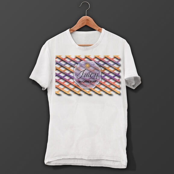T-shirt Surfer Blanc Juicy Design